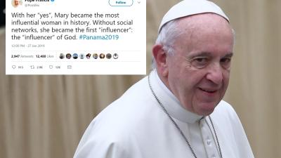 Pope Francis, A Cool Pope, Says Virgin Mary Was World’s First Influencer