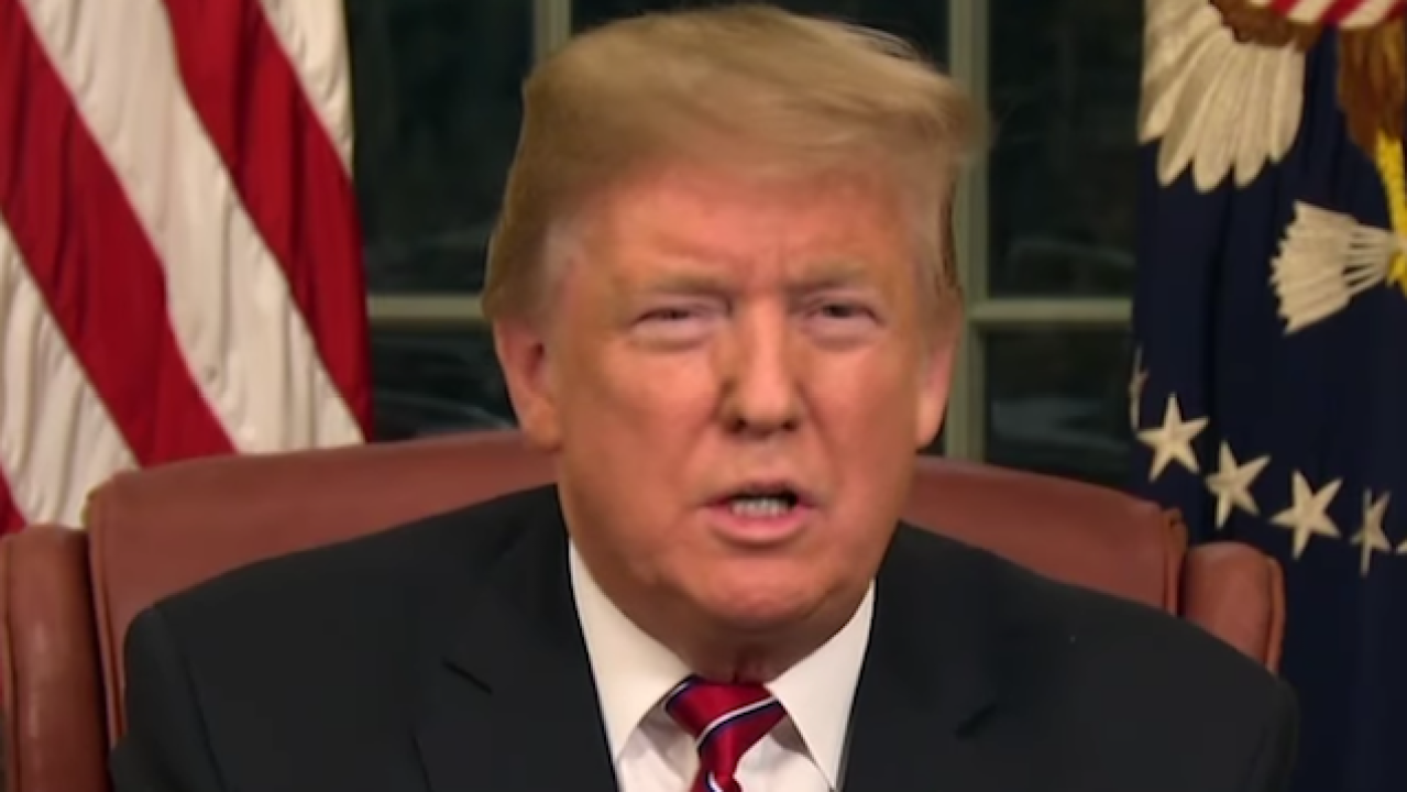 Trump Had A Giant Sook About Being Unable To Fund The Wall On Live US TV