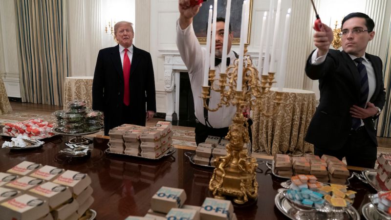 President Cheeseburger Fed A Sports Team 300 Big Macs At The White House