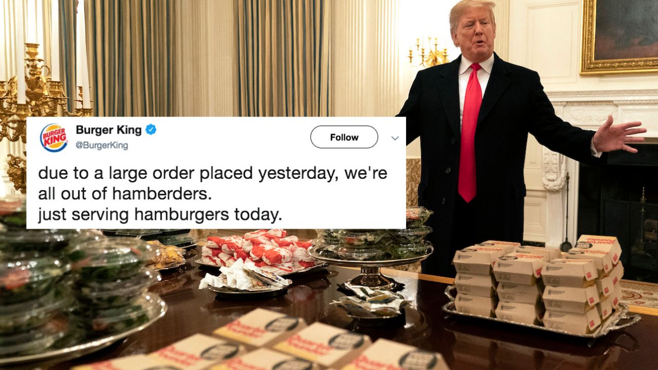 Burger King Refuses Trump’s Free Advertising, Dunks On Him For Typo Instead