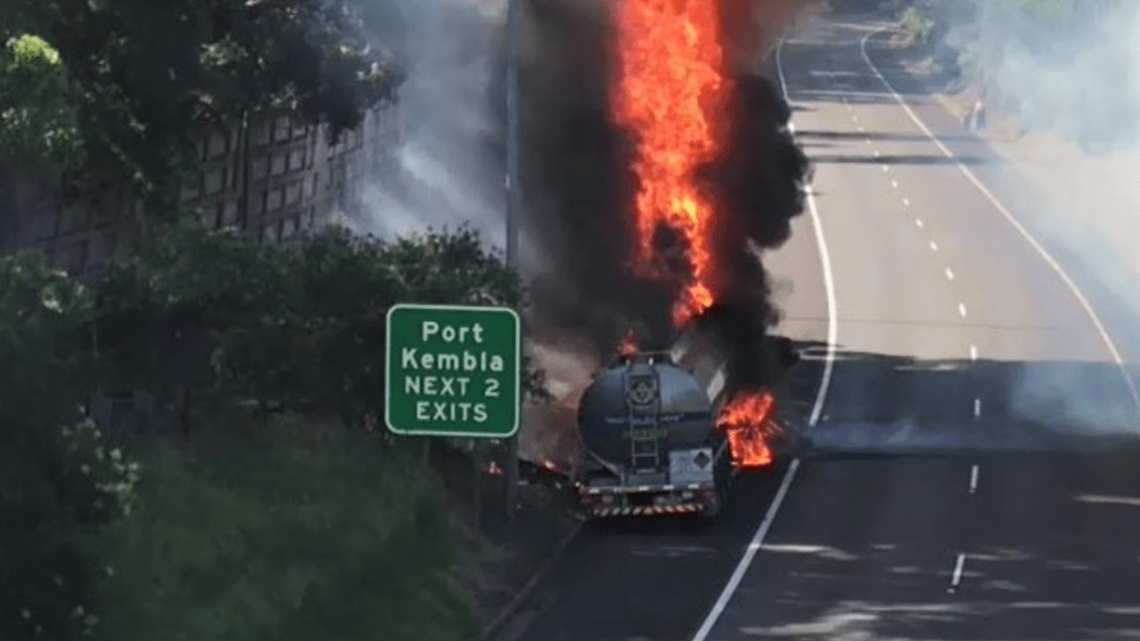 Wollongong Residents Evacuated As Petrol Tanker Explodes On Motorway