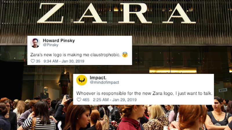Zara’s New Logo Is Sending The Internet Through The 7 Stages Of Grief