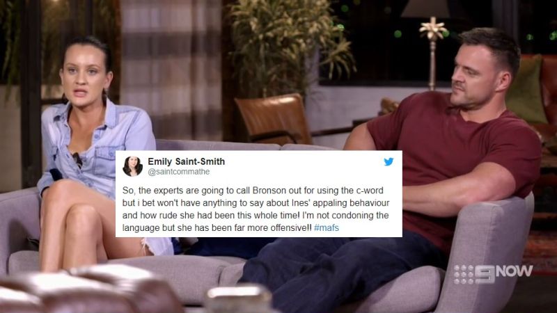 ‘MAFS’ Fans Are Shitting On The Experts After Tonight’s Ines & Bronson Mess