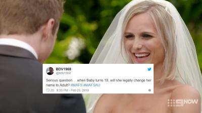 Of Course The New ‘MAFS’ Bride Susie Has A Baby Actually Named Baby