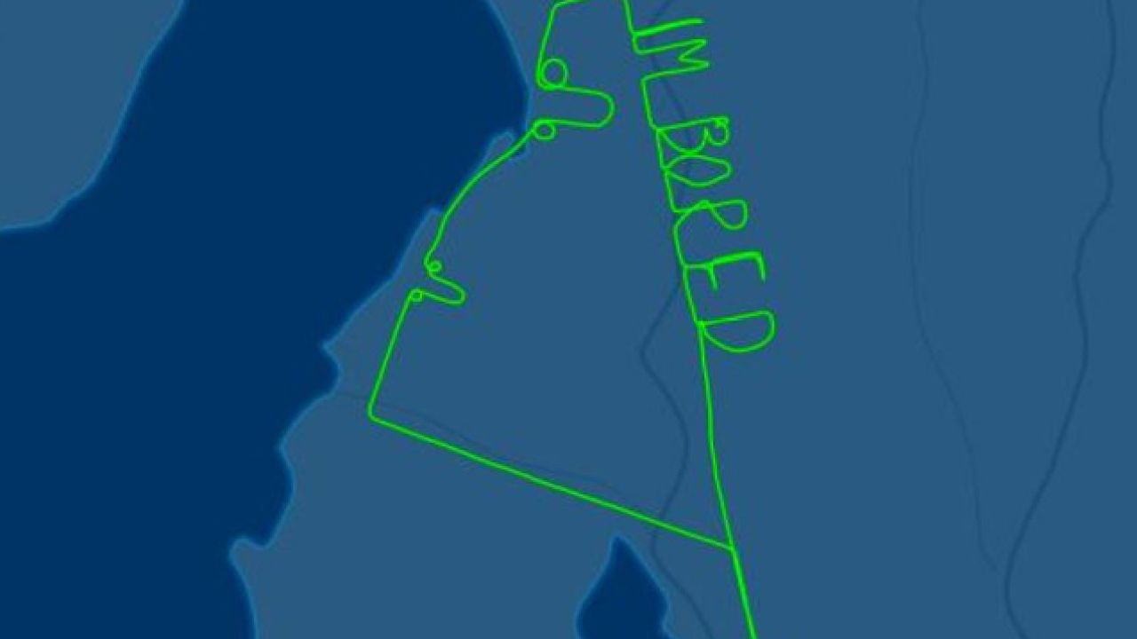 SA Pilot Having A Real Nothing Day Draws Dicks & “I’m Bored” In The Sky