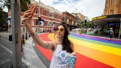 Sydney’s Beloved Rainbow Crossing Has Been Restored In Time For Mardi Gras