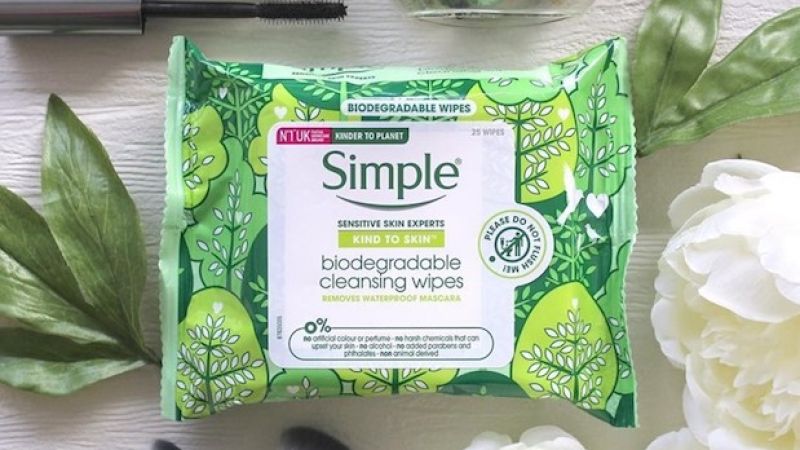 Massive Skincare Brand Simple Just Launched Biodegradable Face Wipes