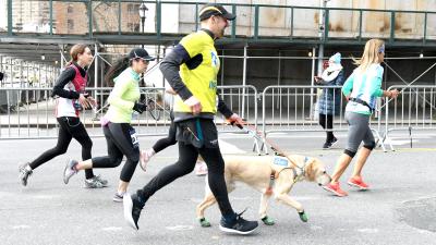 Blind Runner And His Guide Dogs Make History At NYC Half Marathon