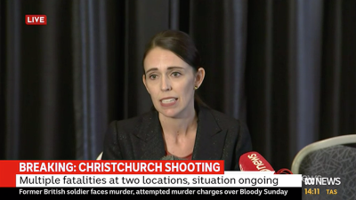 Jacinda Aldern Calls Christchurch Shooting “An Unprecedented Act Of Violence”