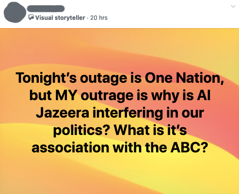 One Nation’s Online Supporters Aren’t Buying The Al Jazeera Story