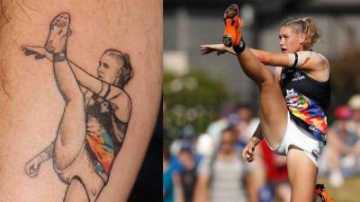 This Footy Fan Got A Tattoo Of That Incredible Tayla Harris Pic On His Arm