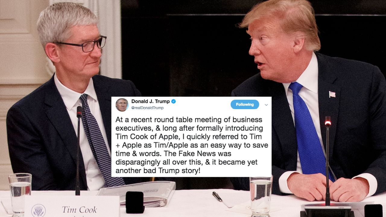Brainlord Trump Says He Called Tim Cook ‘Tim Apple’ To “Save Time & Words”