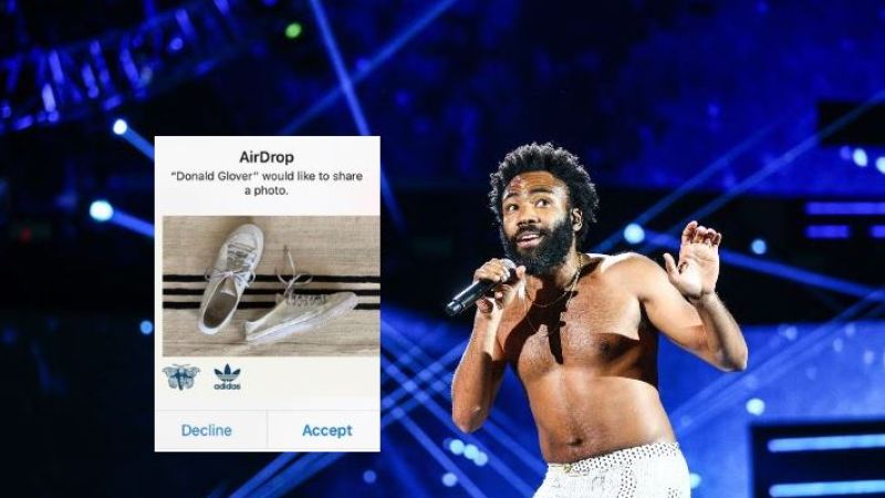 Donald Glover AirDropped His New Adidas Sneakers To Randoms At Coachella 