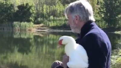 Sam Neill Giving His Duck A Pep Talk Is Like A Warm Blanket For Your Soul