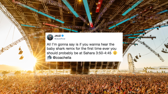 A Coachella DJ Flipped Off God By Mixing ‘Baby Shark’ Into ‘Sandstorm’