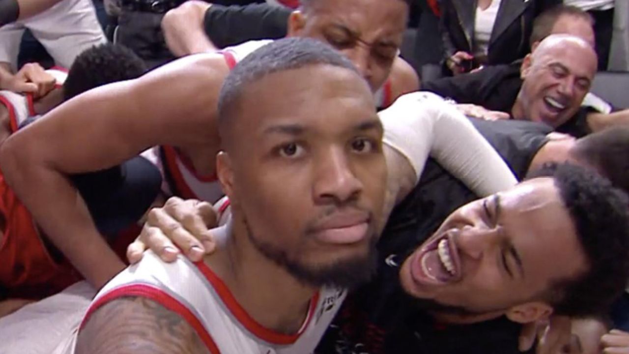 Damian Lillard, An Impossible Human, Drained A Playoff Buzzer Beater From Mars