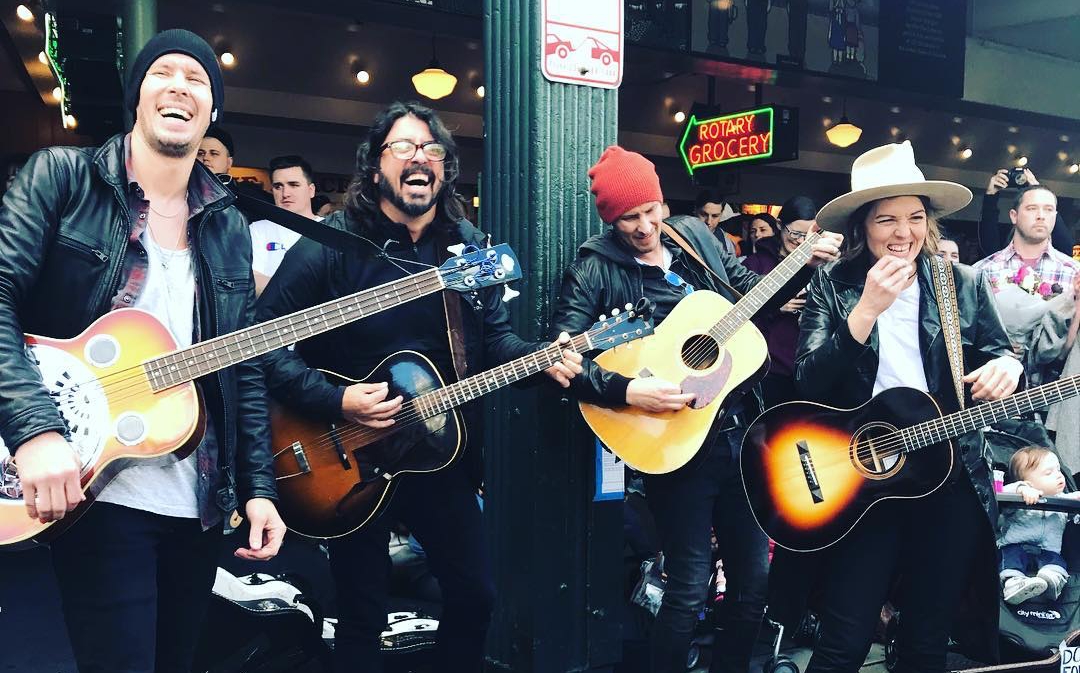 dave grohl busking