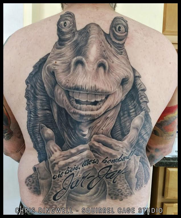 A Conversation With The Guy Who Got A Massive Jar Jar Binks Tatty On His Back