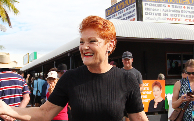 Racist woman Pauline Hanson.