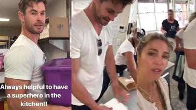 Ultimate Daddy Chris Hemsworth Did Canteen Duty At His Kids’ Byron Bay School