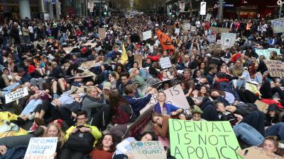 Hundreds Gather In Melbourne For Mass ‘Die-In’ To Protest Climate Inaction