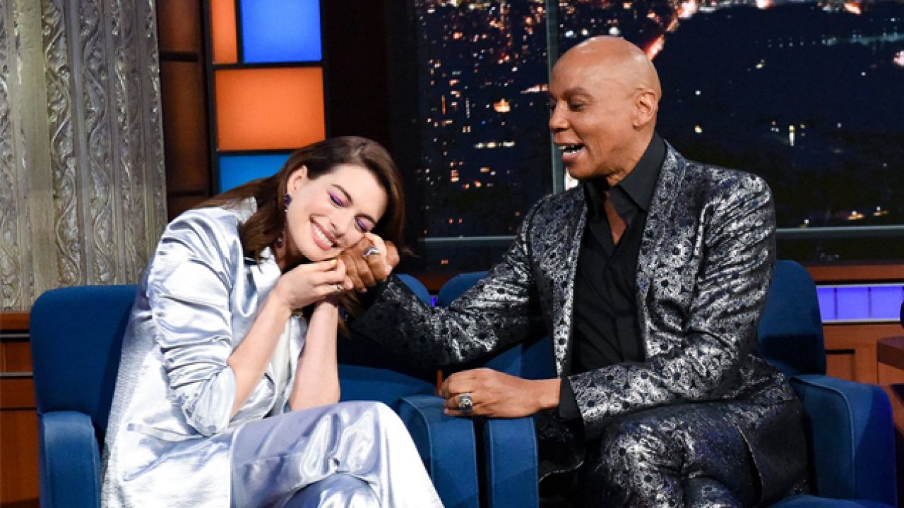 Here’s Anne Hathaway Losing Her Shit After Meeting Her Idol, RuPaul