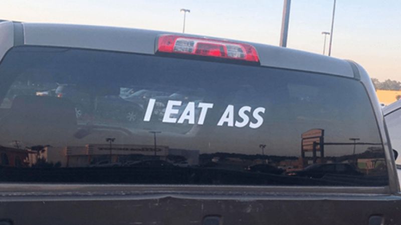 Florida Man Has Charges Dropped For ‘I Eat Ass’ Sticker On His Truck