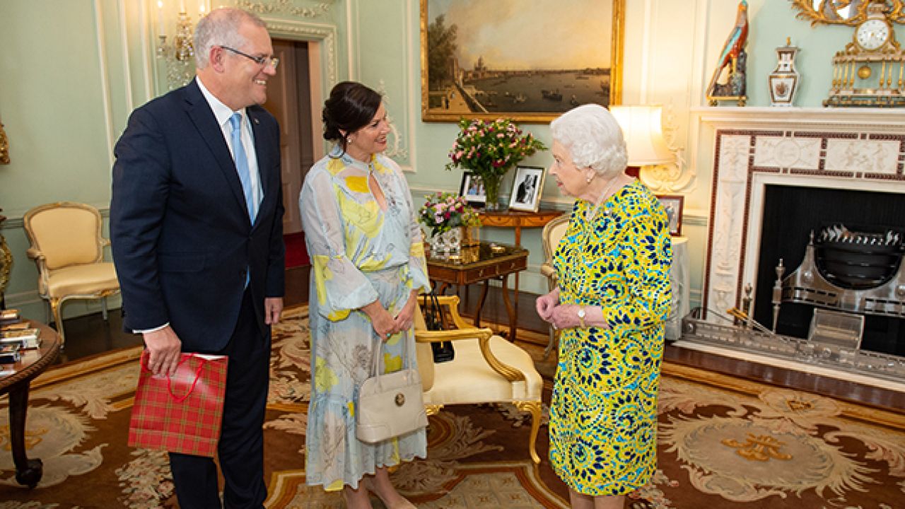 Here’s Scott Morrison Giving The Queen A Book About A Fucking Horse