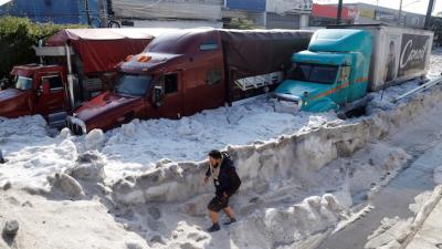 Freak Summer Hailstorm Buries Parts Of Guadalajara In Up To 2 Metres Of Ice