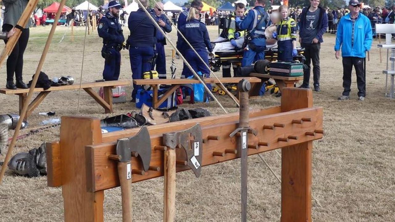 Victorian Man Cops A Goddamn Axe To The Noggin In Mock Medieval Battle