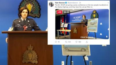 Canadian Police Gave Press Conference On Murdered Aussie With Cat Filter