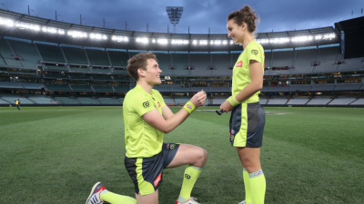 These AFL Umpires Just Got Engaged At The MCG & Our Hearts Can’t Take It