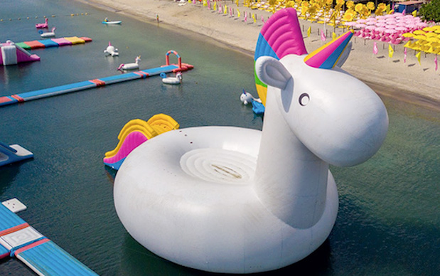 inflatable unicorn