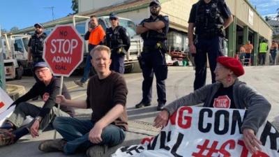 Environmental Activists Arrested At Anti-Adani Protest In Brisbane