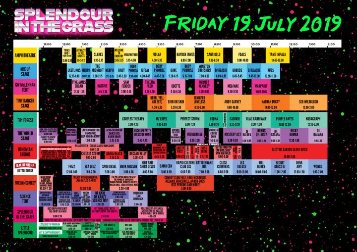 SITG friday set times