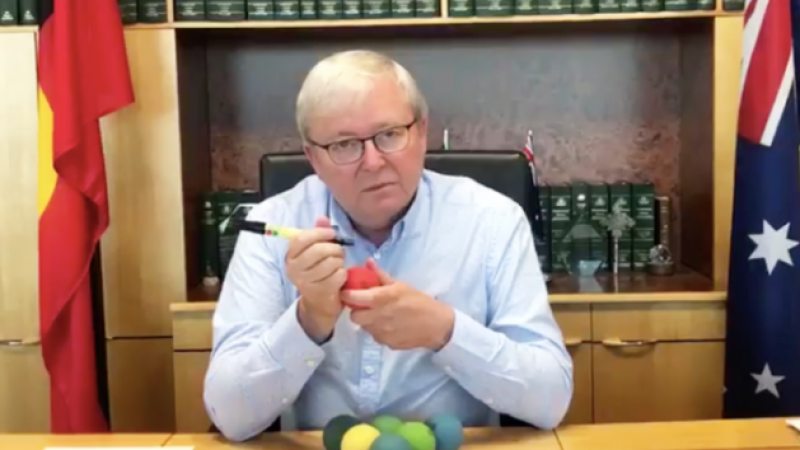 Handball Demon Kevin Rudd Just Slaughtered Rove McManus In A Nationally Televised Match