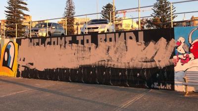 Bondi’s Anti-Border Force Mural Defaced Hours After Council Voted To Keep It
