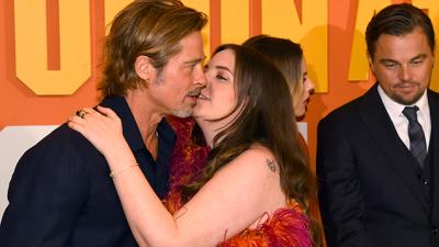 Christ Alive Lena Dunham Stop Trying To Kiss Brad Pitt Like That, Fuck