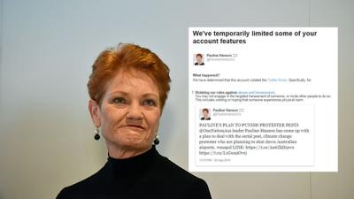 Pauline Hanson Has Had Her Twitter Account Suspended For Being A Big Dickhead