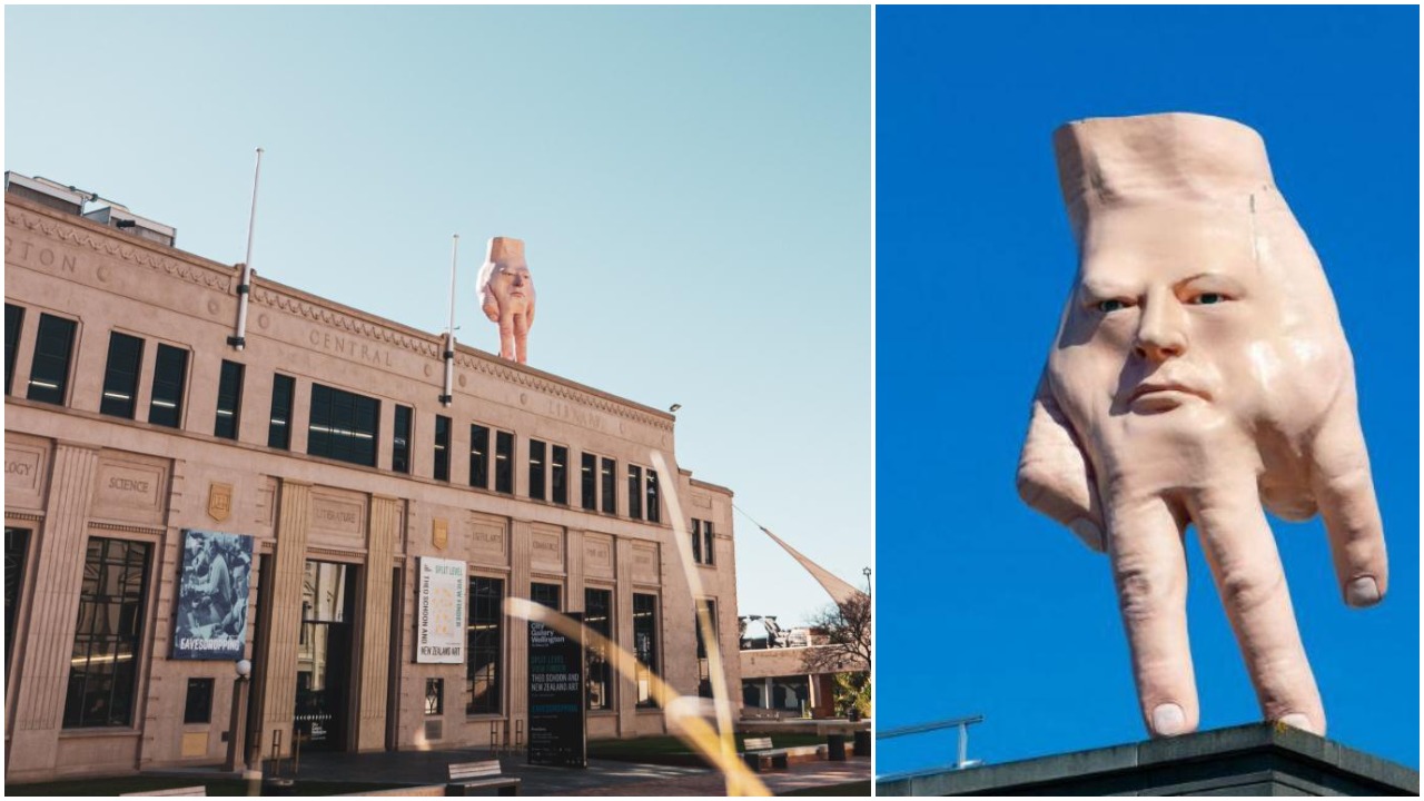A Terrifying Giant Hand-Man Statue Just Appeared In Wellington & The Internet’s Going Wild