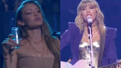 Gigi Hadid Watching Taylor Swift Perform At The VMAs Is Our Forever Wine Mum Mood