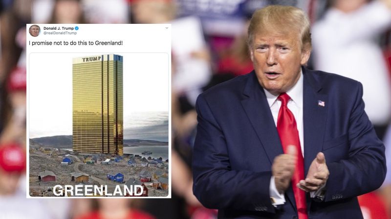 Trump Posted A Photoshopped Pic Of Trump Tower In Greenland And I Just Fucken… What?