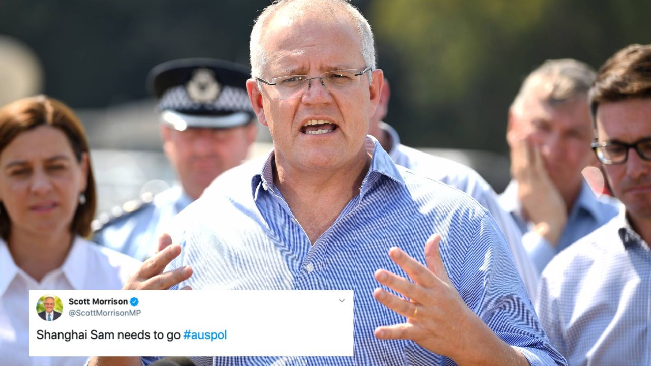 ScoMo Backpedals On “Shanghai Sam” Name-Calling Denial After Evidence Surfaces On Twitter