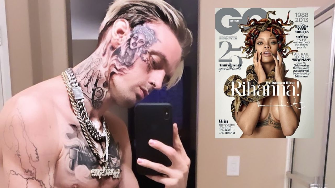 Aaron Carter Just Debuted An Enormous Rihanna Face Tattoo On Instagram