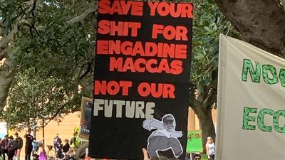 Engadine Maccas Signs Were Pooping Up Everywhere At Sydney’s Bloody Huge Climate Strike