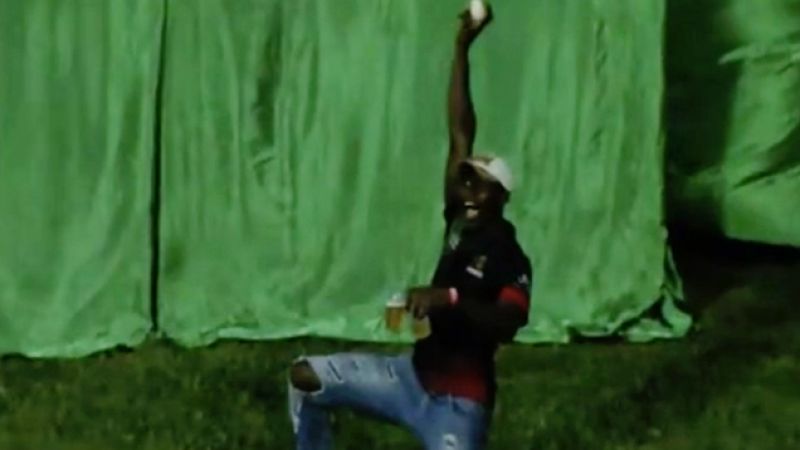 Cricket Fan Attains God Status By Hardstyling A Crowd Catch While Holding 2 Beers