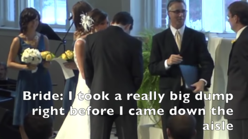 HELL: Hidden Mic Records Bride Admitting She Just Took A “Really Big Dump”