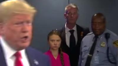 Greta Thunberg Staring Hell Through Donald Trump At The UN Says It All, Really