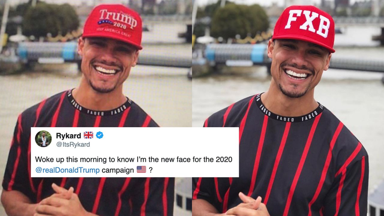 ‘Love Island’ Star Finds Photoshopped Pic Of Himself As Poster Boy For Trump 2020 Campaign