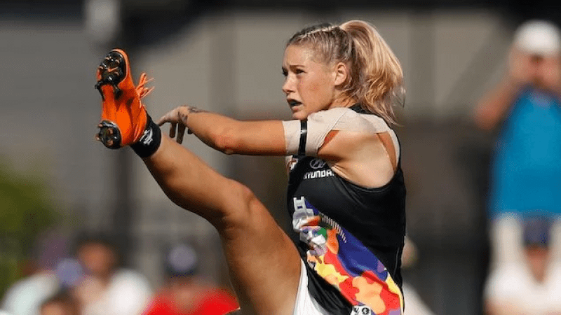 A Big Bronze Statue Of Tayla Harris Doing *That* Kick Will Be Unveiled Tomorrow